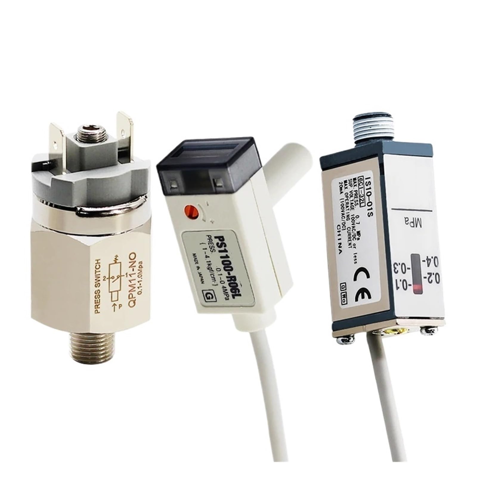 Pressostat pneumatique réglable QPM11-NO/NC pour stopper les fuites et surpressions d'air