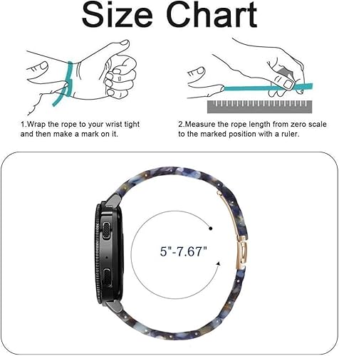 Miniatura 6 de Omter Correa de resina compatible con Samsung Galaxy Watch 654 de 441.575 in, Classic 6 de 471.693 in, 5 Pro de 1.772 in, 4 Classic de 461.654 in, 3