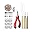 200pcs Micro Silicone Rings Hair Extensions Kit I-tip Hair Pliers Micro Pulling Hook Needle Loop Threader and Micro Silicone Links (Dark Blonde)