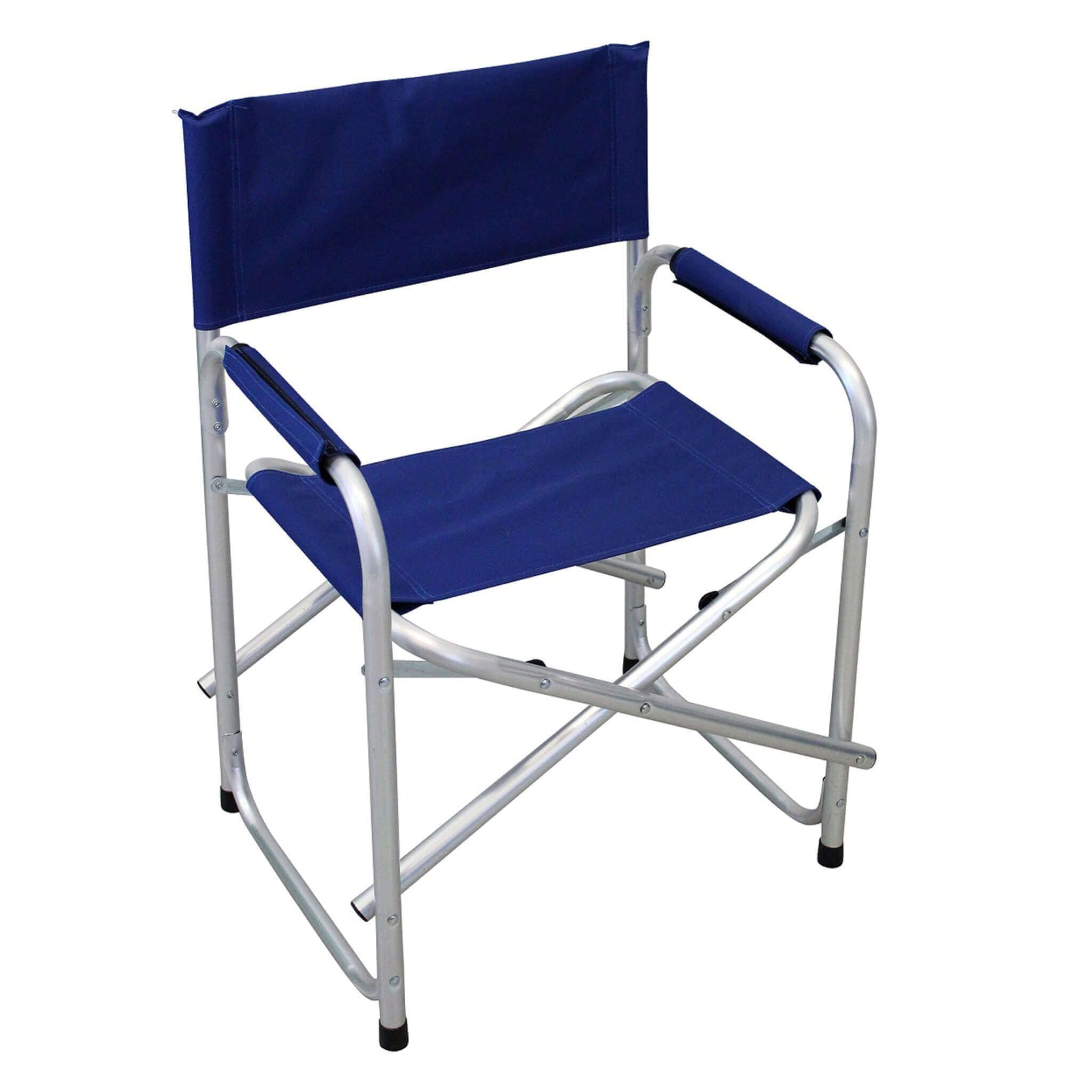 Milani Home Poltrona da Spiaggia Campeggio Alluminio Oxford Regista Pieghevole Outdoor Blu
