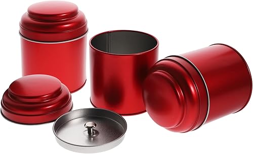COHEALI Botes herméticos de caramelo, 3 piezas, latas de té de hojas sueltas, botes de velas perfumadas, paquetes de envoltura de regalos,