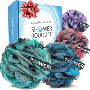 SHOWER BOUQUET Loofah-Charcoal Bath...