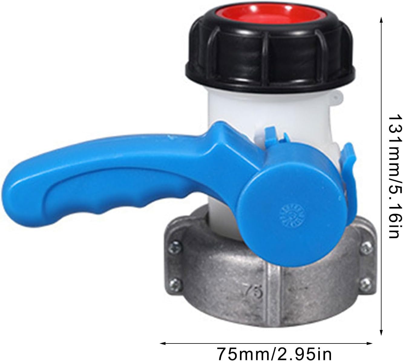 Aluminum & Valves DN50 Heavy Duty Adapter Accuracy Engineered Flows Adapter Quick Installation for 1000L Tanks Aluminum Industrial Butterfly Valves