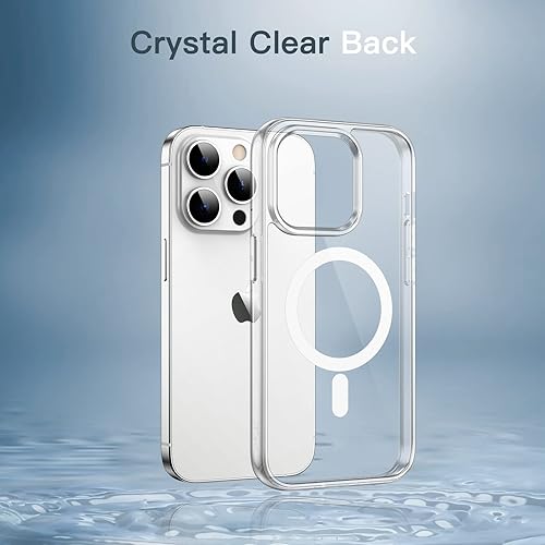 Miniatura 5 de JETech Funda magnética para iPhone 14 Pro de 6.1 pulgadas, compatible con carga inalámbrica MagSafe, a prueba de golpes, parte trasera transparente