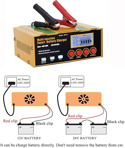 Miniatura 3 de Cargador de batería de automóvil, cargador de batería inteligente, cargador de batería de litio, mantenedor inteligente de goteo automotriz,