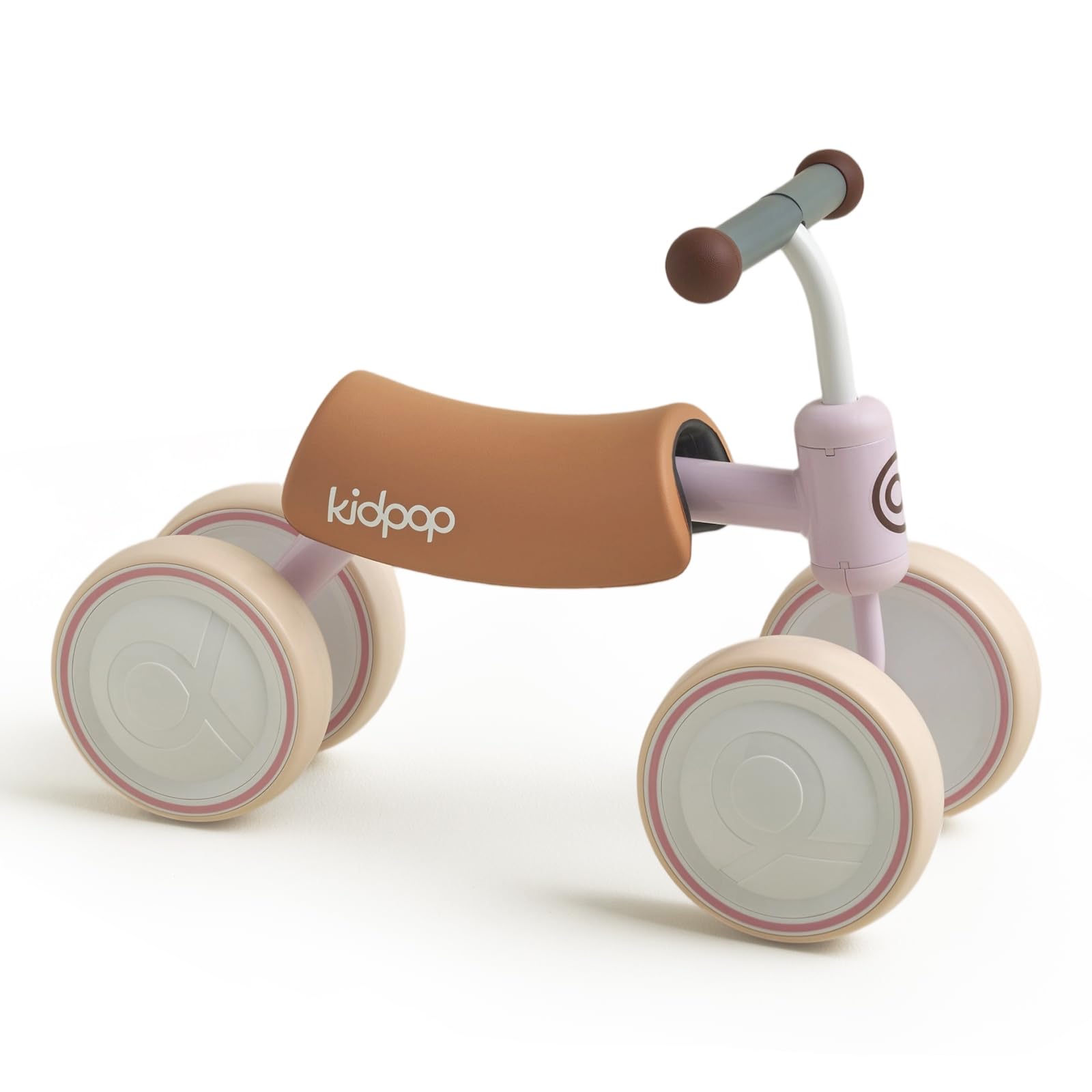kidpop Big Bee Bicicleta sin Pedales, Bicicleta de Equilibrio, Juguete Bebés de 1 a 2 años, 4 Ruedas de EVA Balance Bike, Asiento Desmontable