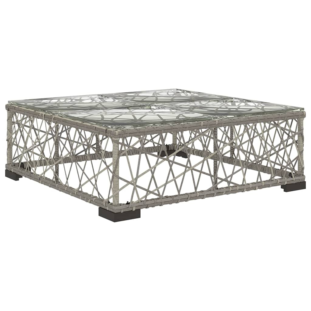 vidaXL - Gartenmöbel-Sets - 5-tlg. Garten-Lounge-Set mit Auflagen Poly Rattan Grau