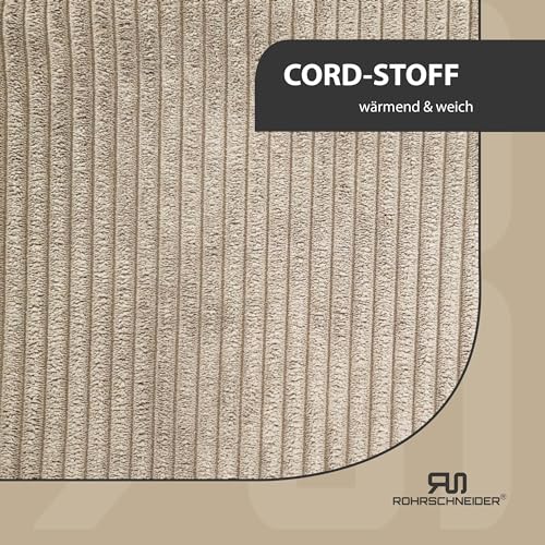 Rohrschneider XXL Eck-Hundebett für große Hunde | Weiche Hundedecke für Ecke aus Cord | Großes Hundebett für große Hunde oder 2 Hunde| Hundekissen Cord in grossen Größen (1 45x63cm)