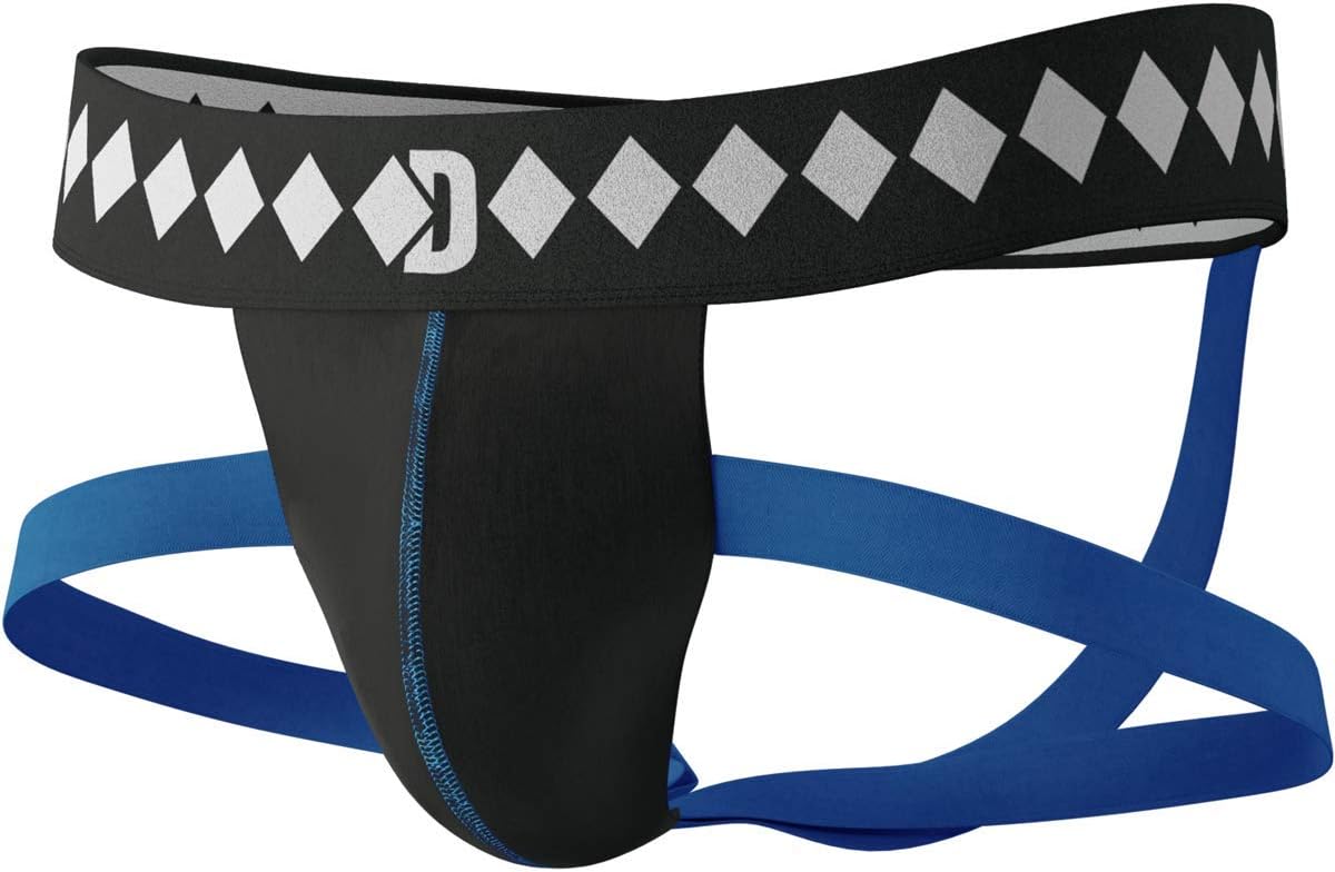 Diamond MMA Jock Strap M + Adult Athletic Cup for Men | 4-Strap No Shift Athletic Supporters for Men with Cup for MMA, Boxing, Muay Thai, Wrestling, Jiu Jitsu | High Impact Sports Jockstrap with Cup