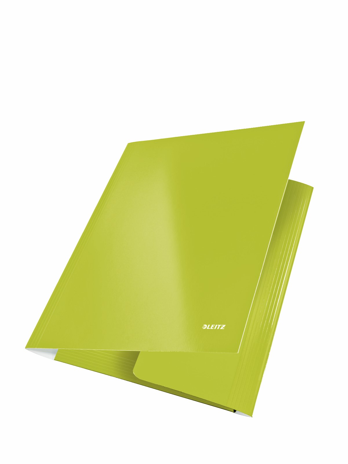 Leitz 3-Flap Folder, Holds up to 250 A4 Sheets, Elastic Closure, Flexible Plastic, Green, Pack of 10, WOW Range, 39820064 - Image 2