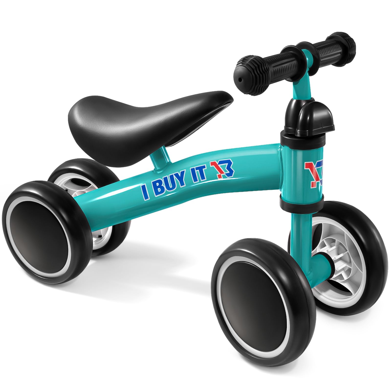 I BUY IT Baby Balance Bike for 1 Year Old, 4 Wheels Lightweight Toddler Bike Indoor Outdoor Baby Ride On Toys No Pedal Bike for 1-2 Year Old Boys and Girls - Green