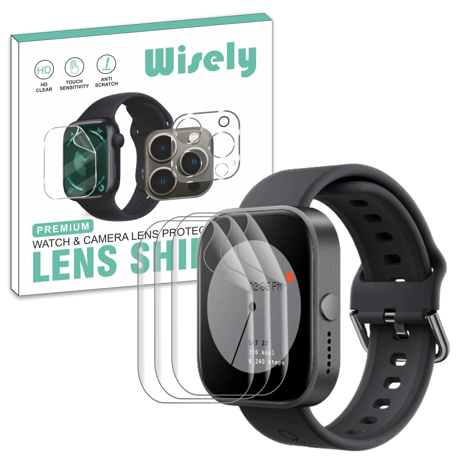 Wisely |3pcs| Screen Guard Protector For CMF Watch Pro Smartwatch |1.96"| Bubble Free, HD Clear, Full Cover, Easy installation kit (B0DHVQY2JS) Amazon Price History, Amazon Price Tracker