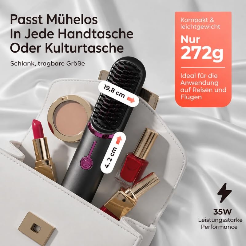 Ciriel - AirBrush Pro | Drahtlose Stylingbürste(Schwarz)