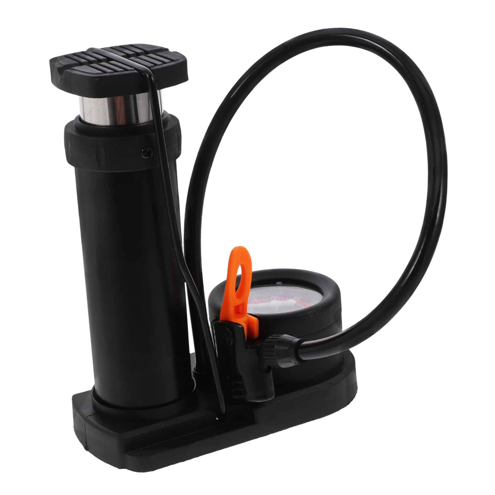 Gogogmee Mini Portable Tire Floor Pump with Barometer High-Pressure Foot Pump for Bicycles Universal Floor Pump Easy to Carry