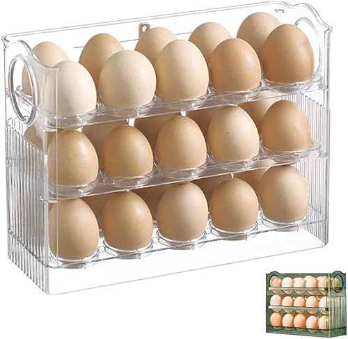 Caja de almacenamiento para refrigerador de huevos, soporte para huevos para puerta de refrigerador, caja de almacenamiento transparente para