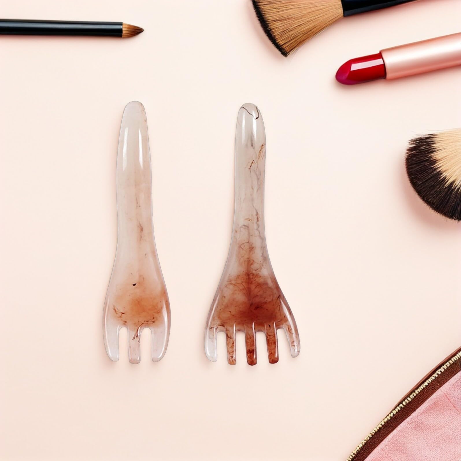 4piezas Cepillos de Masaje para Cabeza de Resina Peine Manual Guasha para Cabelludo Herramienta de Masaje de Cabello para Hombres y Mujeres