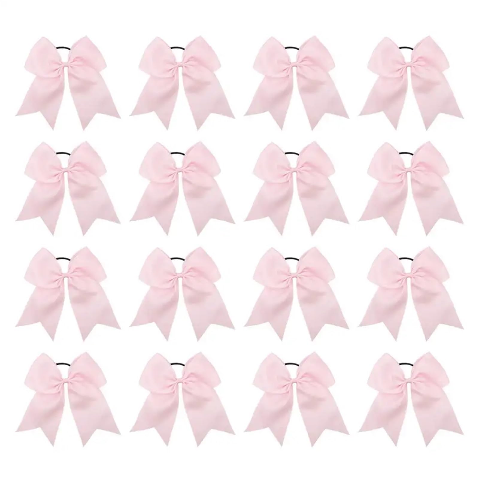 12 Pezzi Grandi Fiocchi Elastici for Capelli Accessori for Fiocchi for Capelli for Ragazze Adolescenti Che praticano Cheerleading per Ragazze Adolescenti Cheerleader(Pink)
