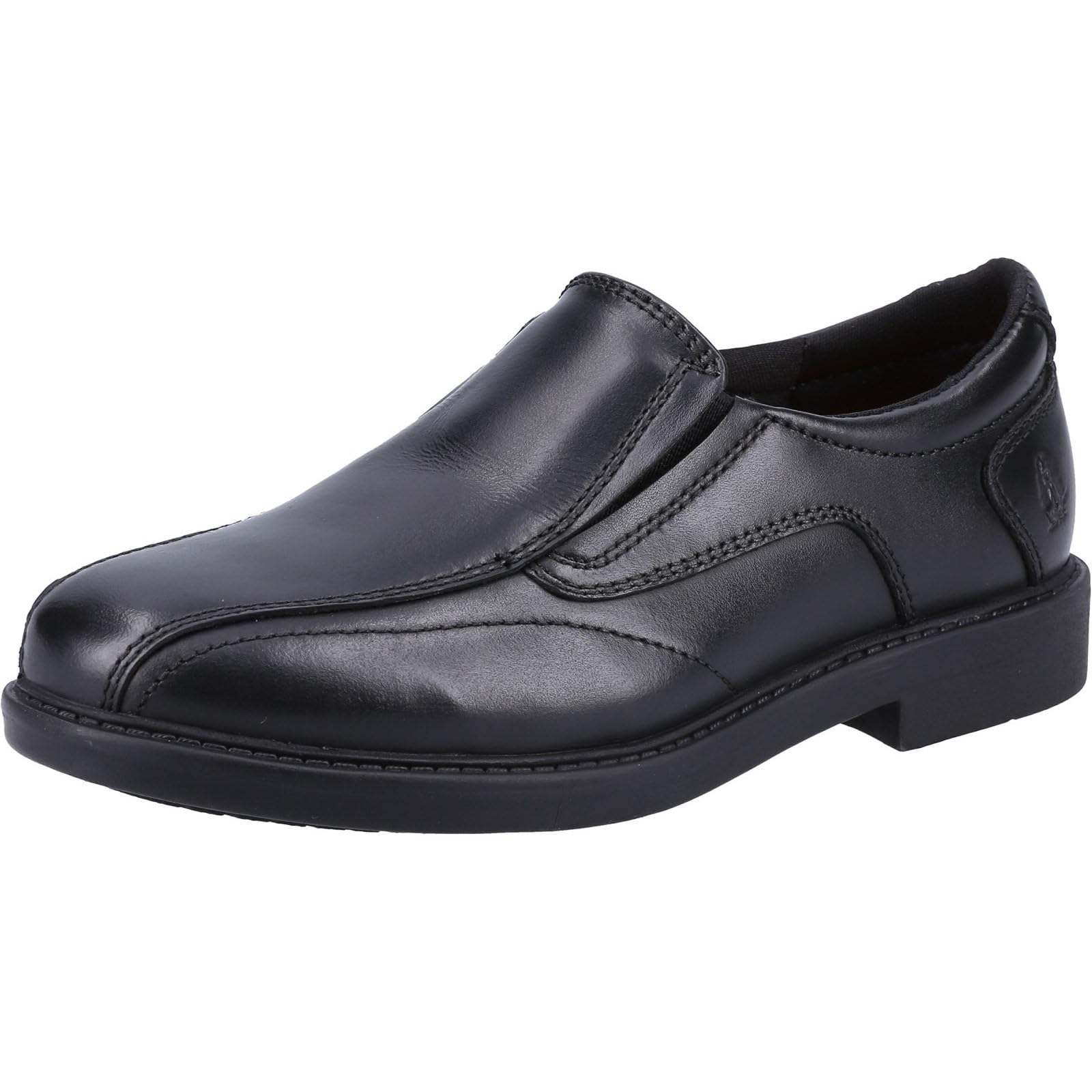 Hush Puppies Boys Toby Senior School Uniform Shoe, Black, 4 UK