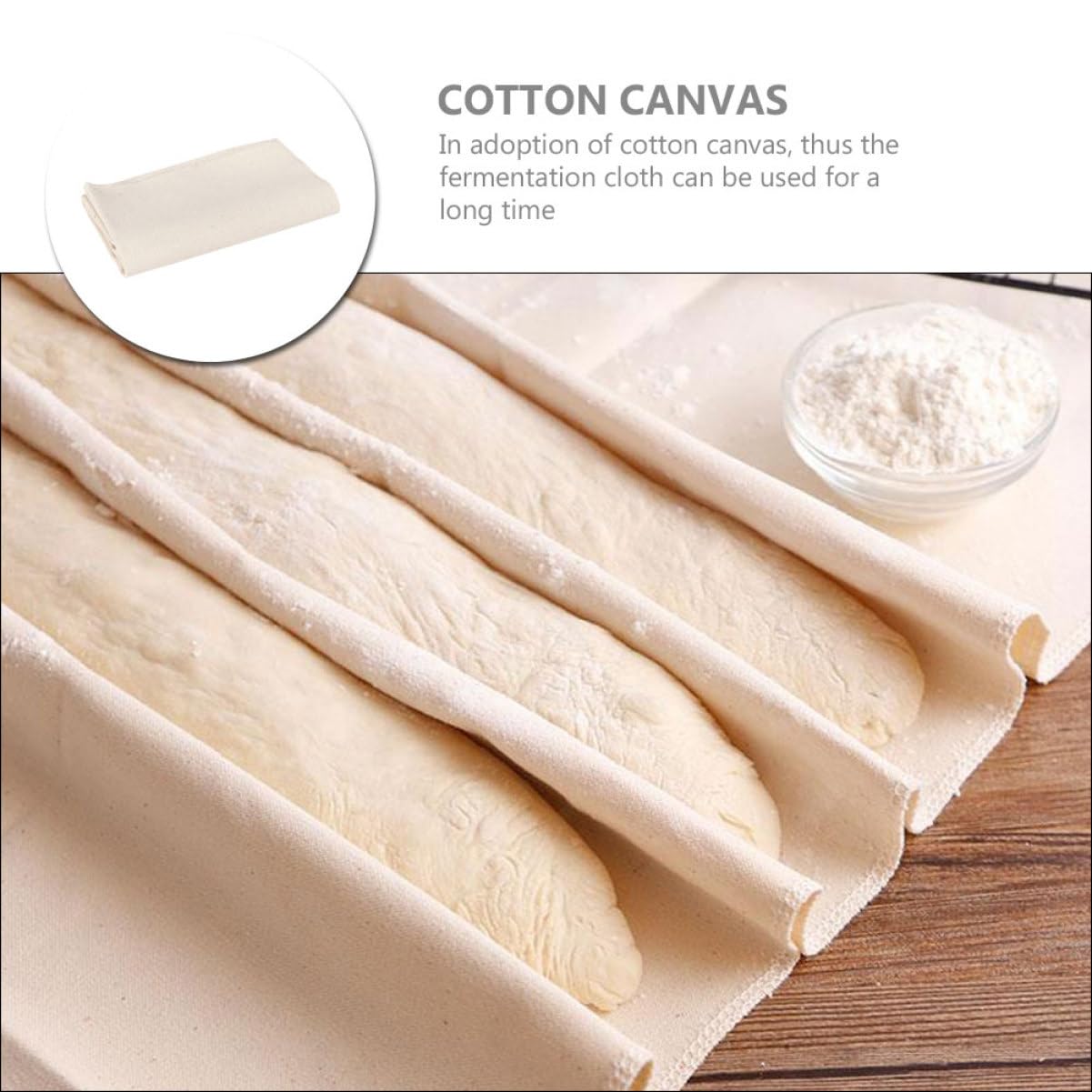 ABOOFAN 5 Pièces Tissu De Levure De Pain Tissu De Toile De Coton Toile D'imperméabilisation Des Pains Tissu De Pâte à Pain Surface De Rouleau Toile En Coton Serviette De Pain