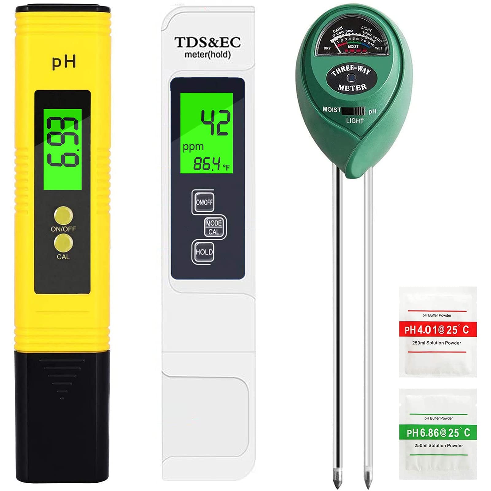 Buy Soil PH Testing Kit 3 in 1 Soil Tester Kit With PH, 4in1 PH Meter Tester, Digital Test