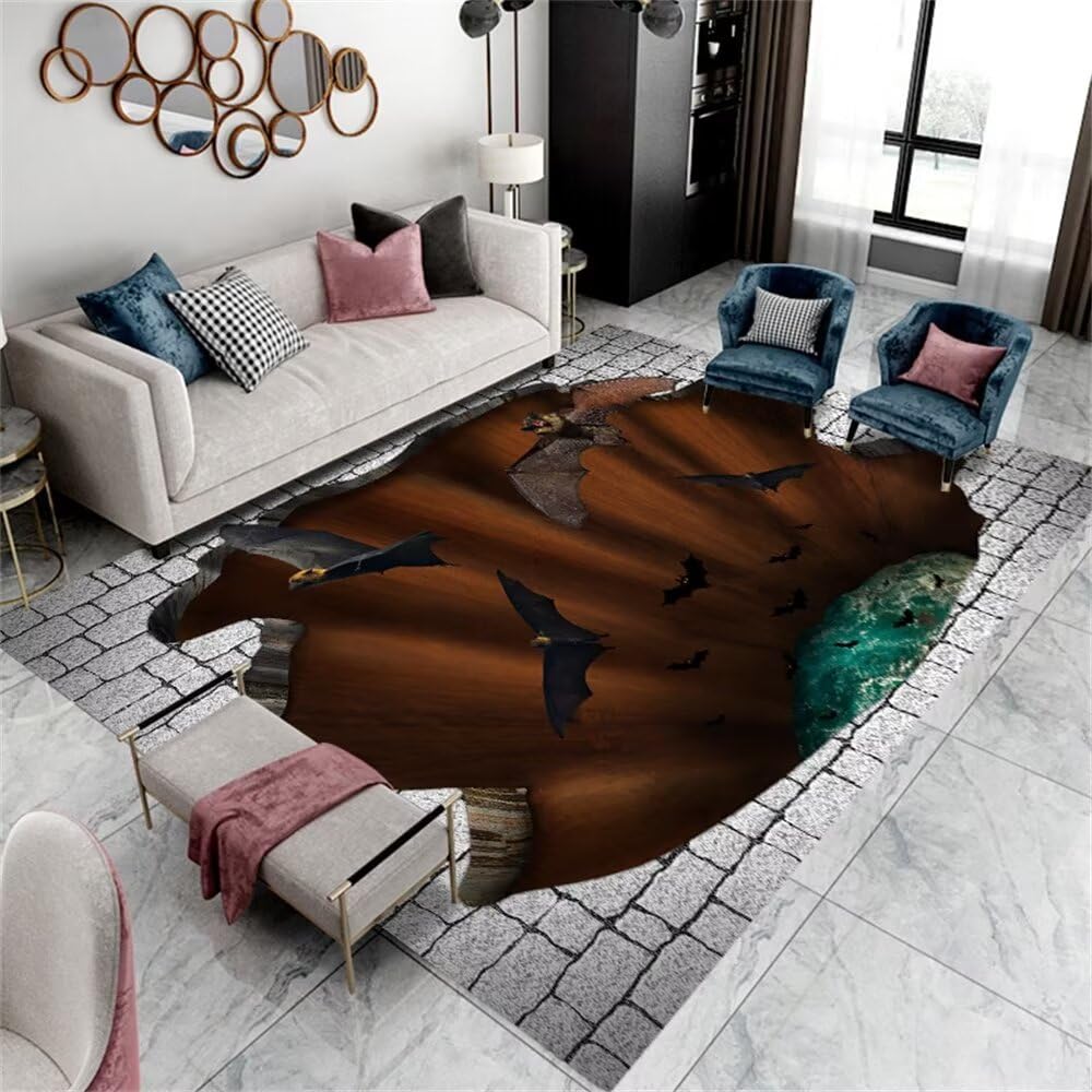 Tapis de chambre classique marron 90x200cm pour decoration ado fille