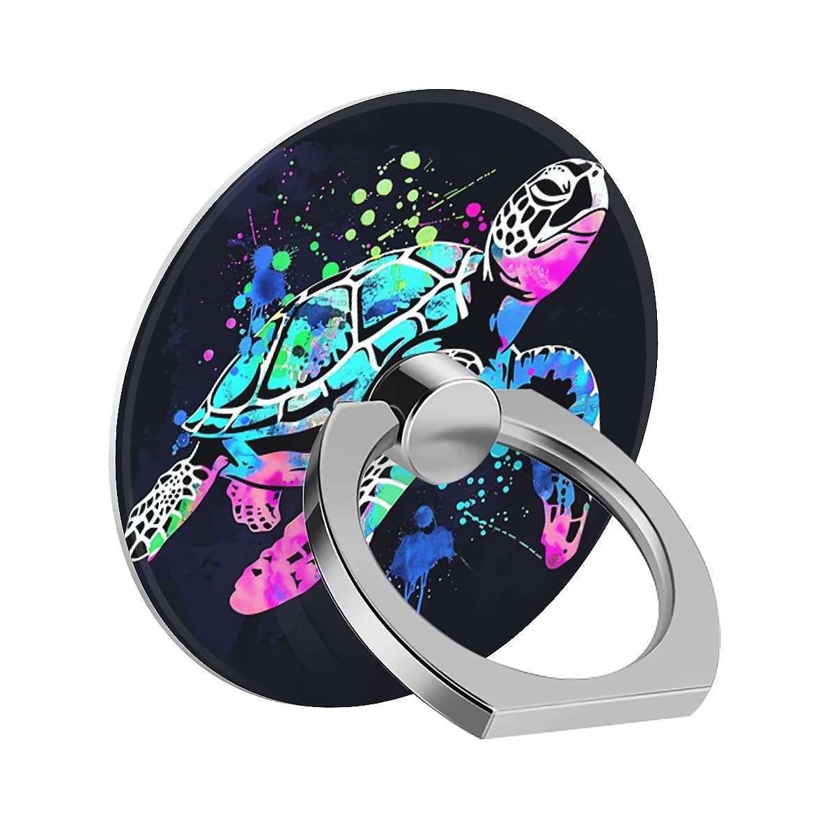 Goodsprout Phone Ring for iPhone Grip Colorful Turtle Crawling Pattern Holder Kickstand for Cell Phone Tablet Case Accessories Finger Ring Stand