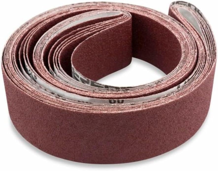 6 Pack Assorted Sanding Belts for 2" x 42" Belt Sanders, 60/80/120/220/320/400 Grit, Aluminum Oxide Flexible Abrasive Belts for Wood, Metal, Plas