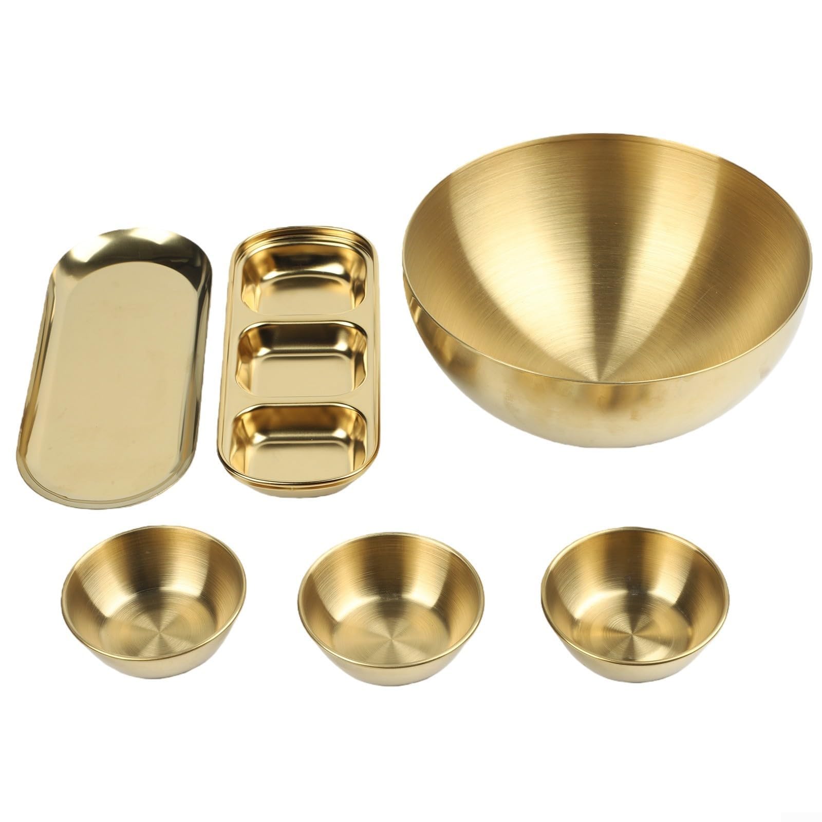 Set di 26 ciotole per il trattamento del viso in acciaio inox, con spazzole e accessori, kit di miscelazione per maschera dorata con vassoio divisorio, per casa, spa, salone, bellezza idratazione