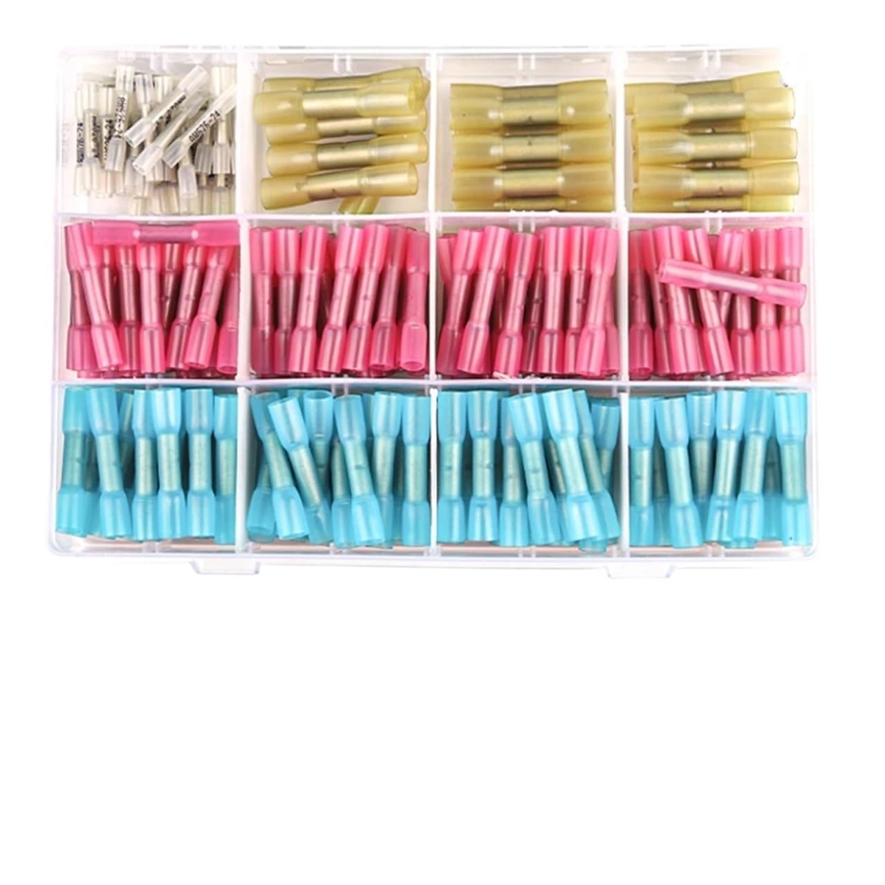 Connettori Termorestringenti Connettori a testa termorestringenti in scatola, terminali crimpare for cavi elettrici automobili e marittimi, isolati impermeabili(100PCS)