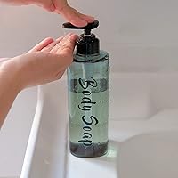 Vista 4 de Dispensador de jabón de ducha recargable de 16.9 oz con bomba – 3 cámaras sin perforación para champú, acondicionador y gel de baño, dispensador