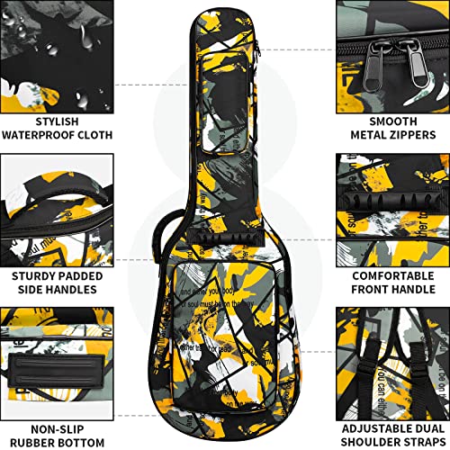 Sac de voyage jaune pour guitare, jaune, E-GUITARBAG-2 - Les Beatles, Paul McCartney, John Lennon, RIngo Starr, George Harrison Sac de voyage jaune pour guitare, jaune, E-GUITARBAG-2 – Image 4