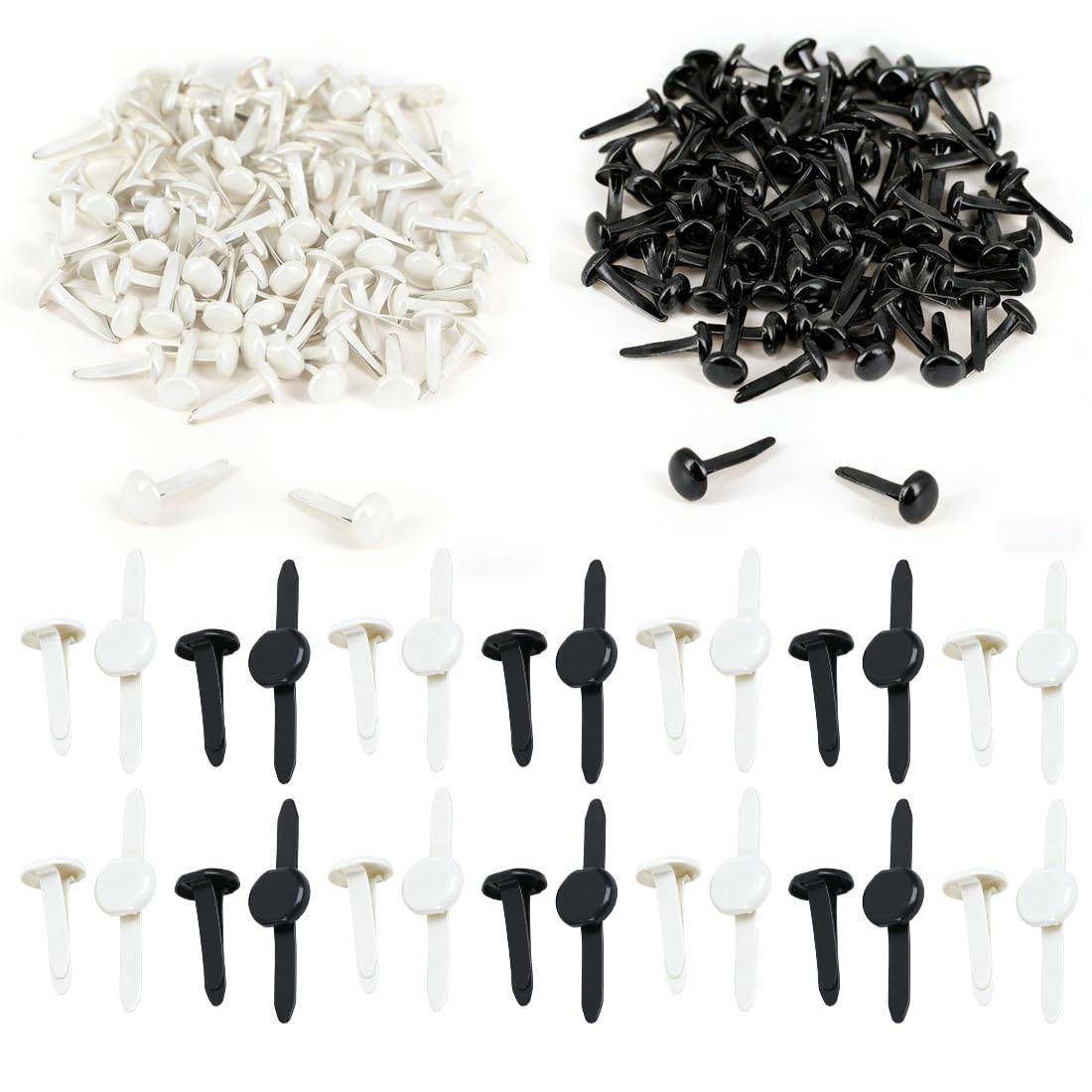 Fermacampioni Piccoli 200 Pezzi 8x15mm Metallo Scrapbooking Artigianato