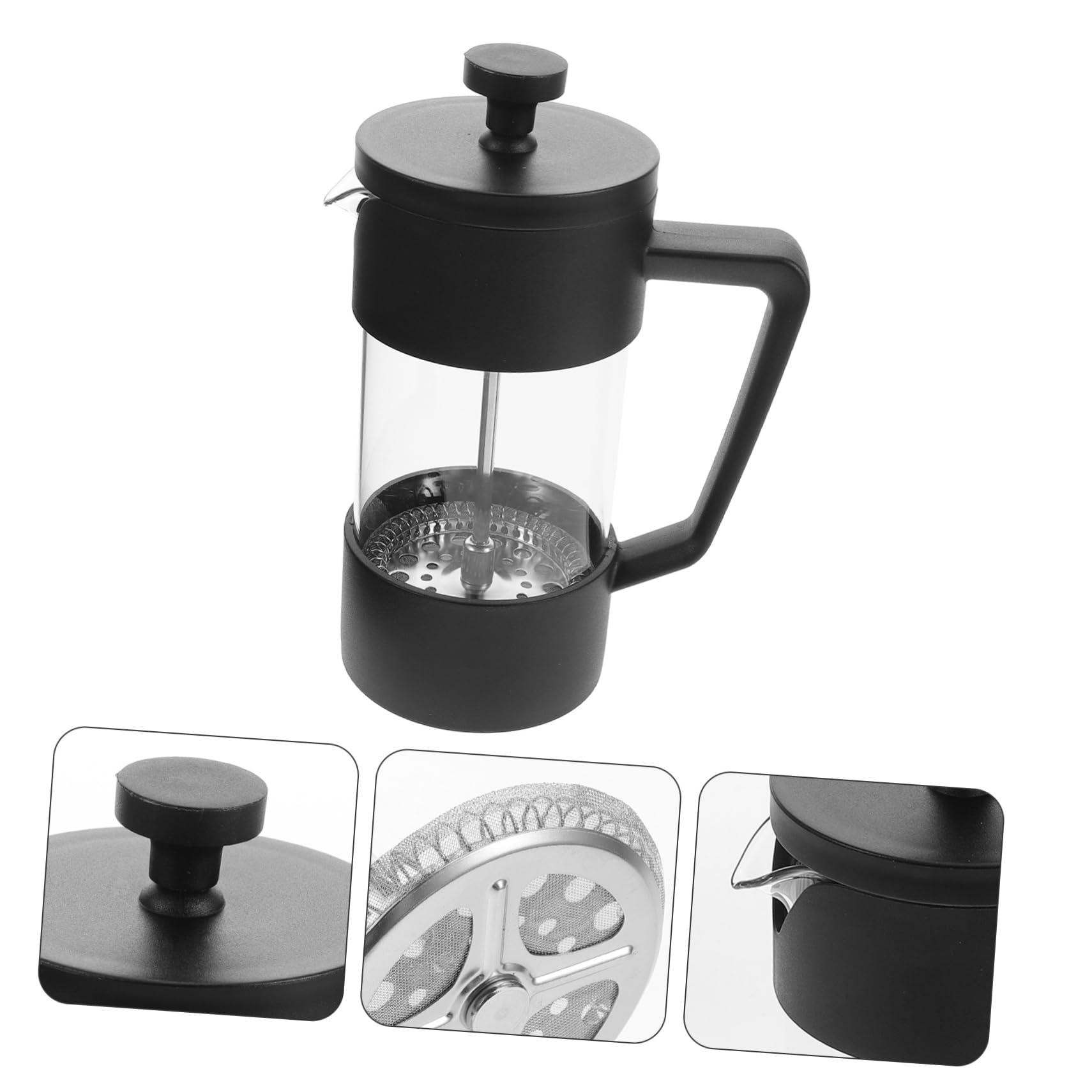 Cafetera de Vidrio Borosilicato Filtro Prensa Francesa para Café Frío para Casa y Camping Elegante y Funcional