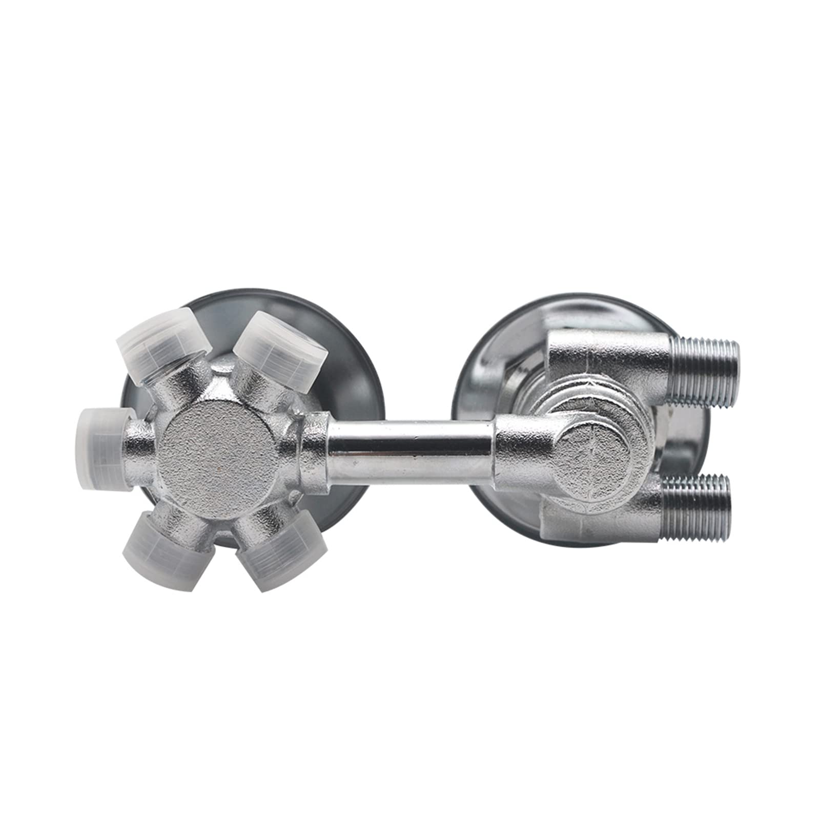 ZYCHSJXA Upgraded 5-Way Brass Shower Valve Mixer, Thermostatic Faucet with G1/2 Diverter, Dual Handle Control, Thickened Cartridge for Cabin Mixing Tap