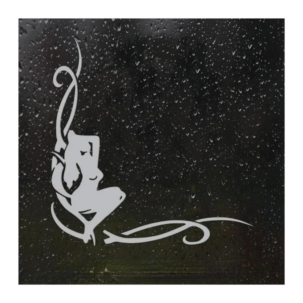 Car Sticker Girl Decal Auto Waterproof Vinyl 15cm*13cm(Silver-A,15X13CM)