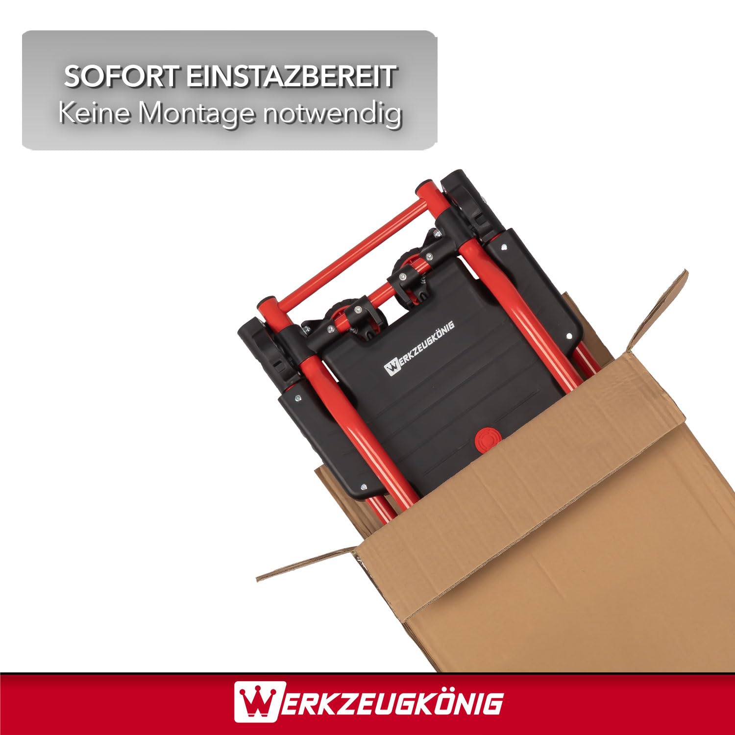 2-in-1 Transportwagen klappbar - Sackkarre & Plattformwagen | Flexibler Allrounder für Umzug, Einkauf & Logistik mit höhenverstellbarem Griff, bis 150 kg Tragkraft und inkl. Expanderseil
