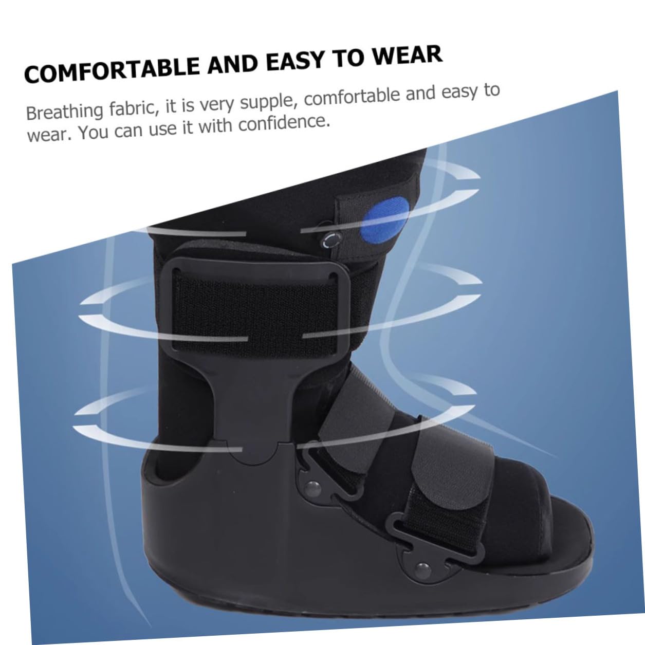 Foot Stabilizer Boot with Inflatable Cushion, Low-top Ankle Brace Support Shoe for Broken Foot, Post-surgery Medical Walking Boot for Adults