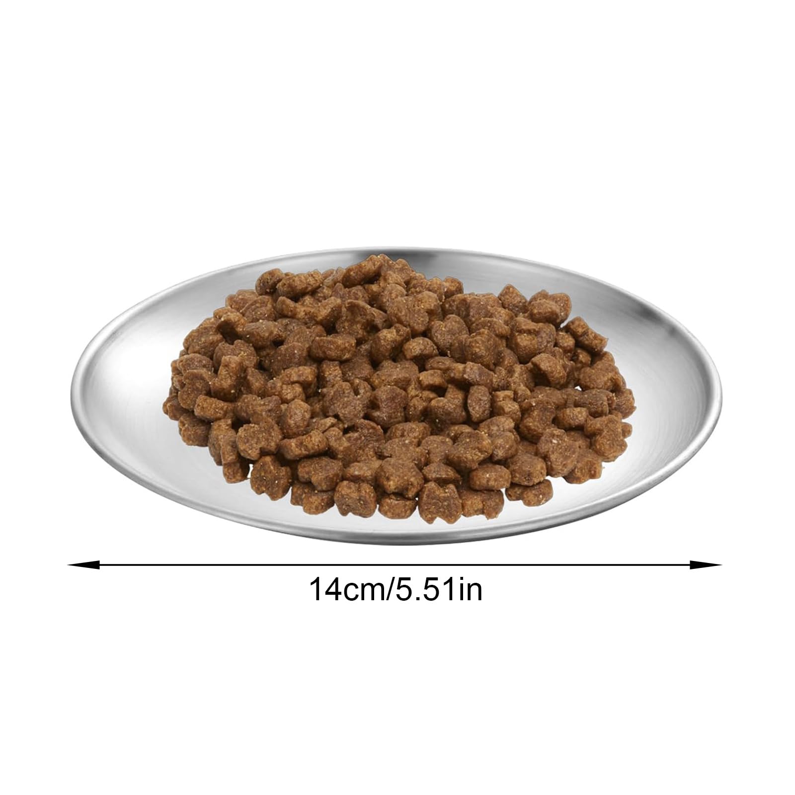 12 Ciotole Per Cibo Per Animali Domestici In Acciaio Inossidabile Per Mangiare Comodo Ciotole Piatte Per Gatti Uso Interno Esterno Ciotola Per Cibo Per Gatti Rotonda Piatta In Acciaio