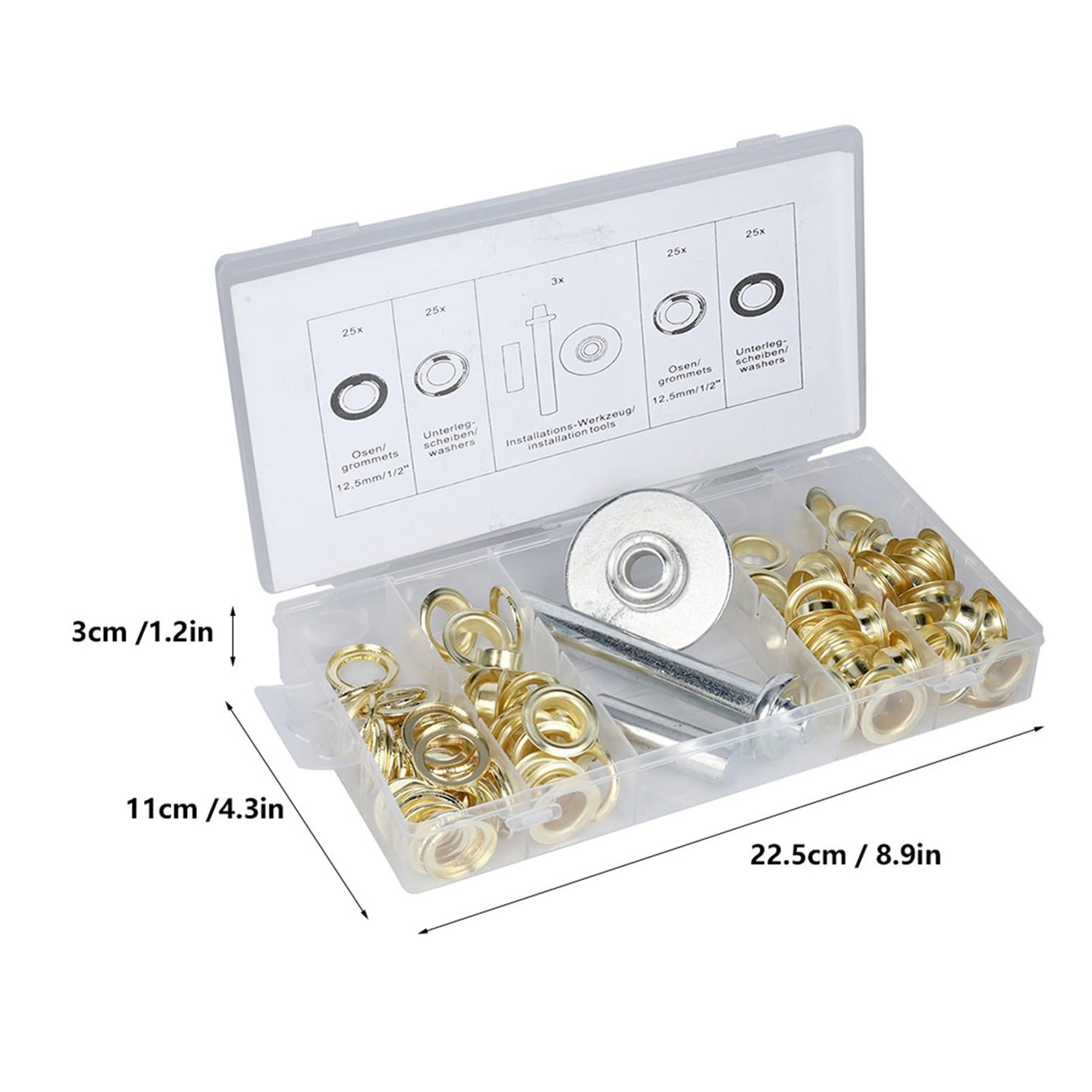103Pcs Protable Tent Ösen Washer Outdoor Tourismus Camping Wandern Installation Tool Set Sortiment Kit kindly