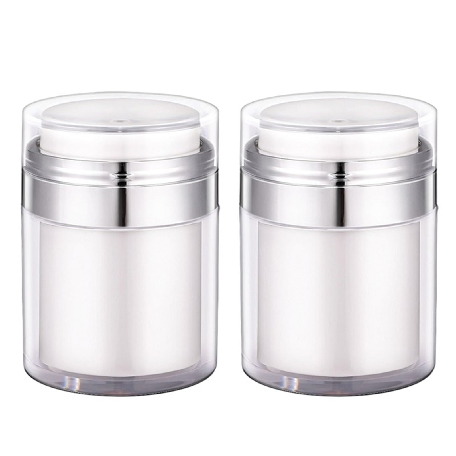 SKPVPOKOYL Travel Refillable Bottles Creams Gels Cosmetic Press Vacuum Bottle(100g 2pcs)