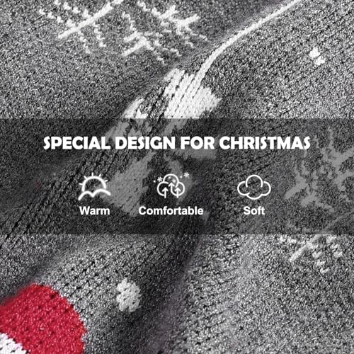 FWLWTWSS Weihnachten Hundepullover, Winter Warmer hundepulli Sweater mit Rollkragen, Geschenke für kleine und mittelgroße Hunde Medium