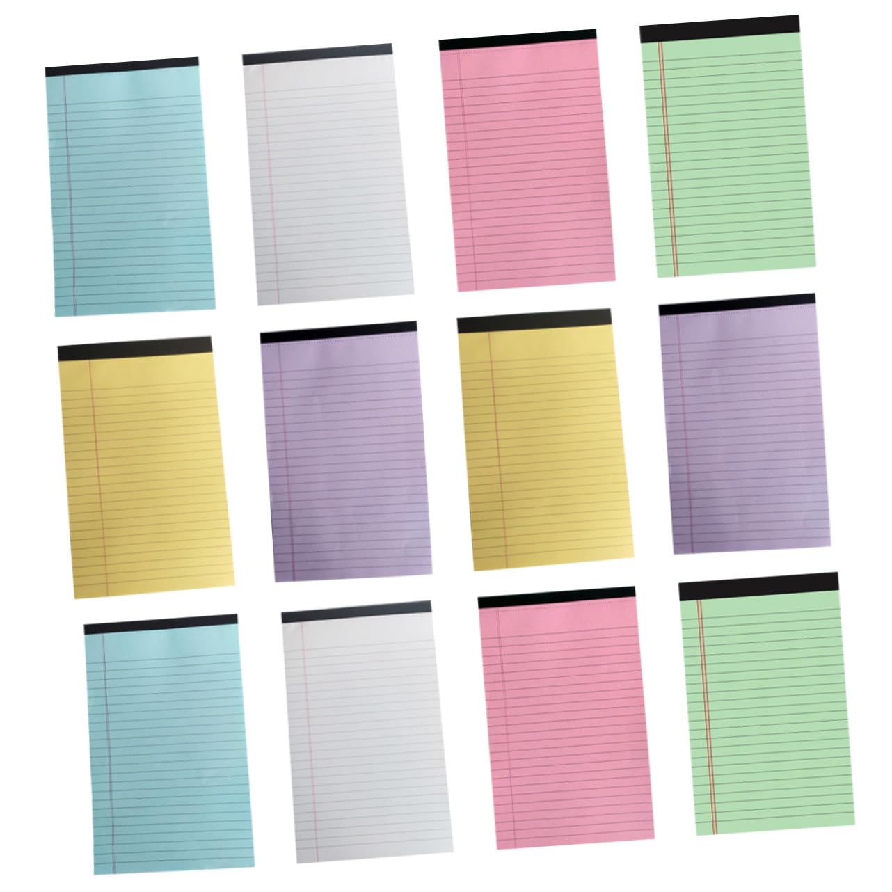 Paquet de 12 Lot de Blocs-notes Lignés Colorés Petits à Pages Détachables pour Bureau et Blocs Mémo Pratiques pour Organisation et Prise de Notes