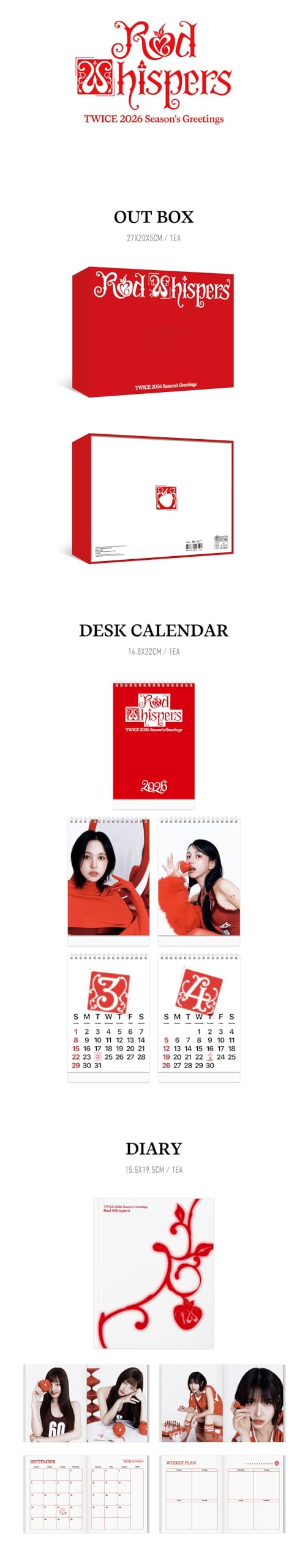 Twice Season's Greetings 2026 Livre photo Red Whiffers