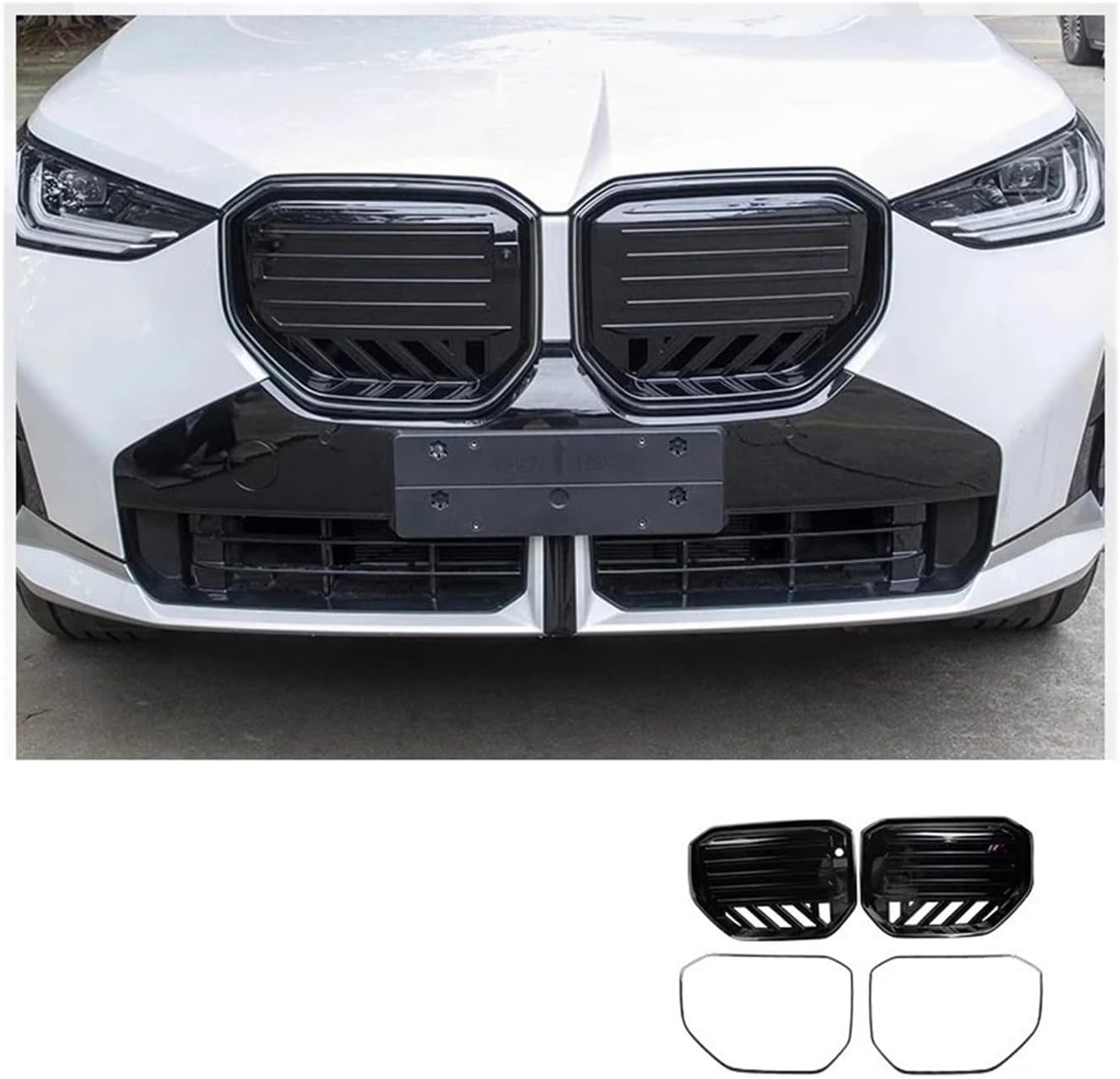 Front Kidney Grille for BMW X3 G45 2025 ABS Black 3