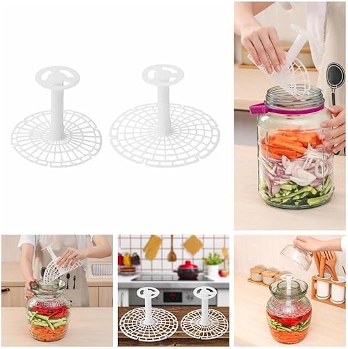 Miniatura 7 de Prensa de tarro de encurtido Soporte de plástico Presurizador de tarro de Kimchi para compactación en tarro de pepinillo Herramienta de contenedor