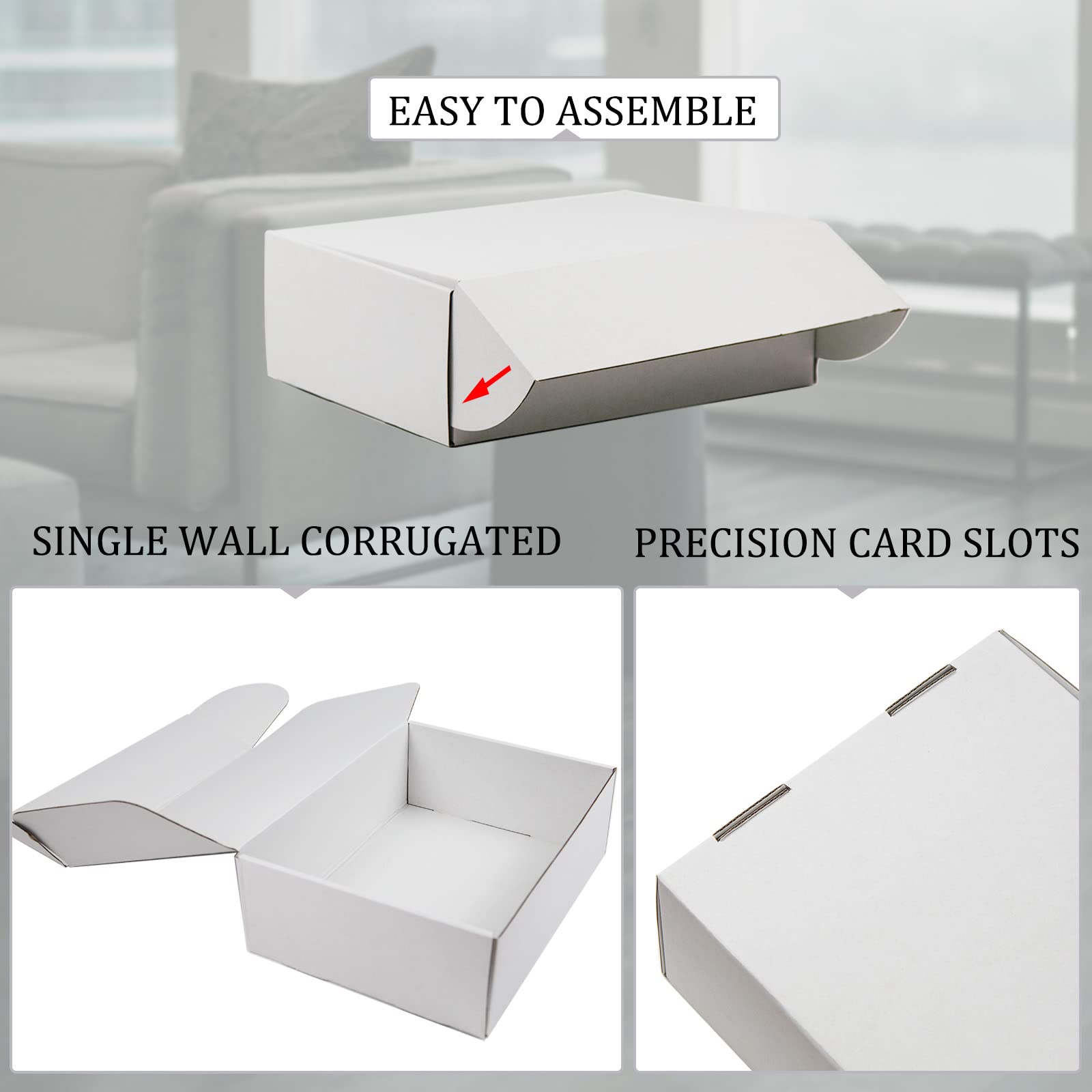 Cajas De Envío Pulgadas, Paquete 20, Cartón Corrugado , Correo Medianas Para Embalaje Pequeñas Empresas, Blanco, 12 X 9 4