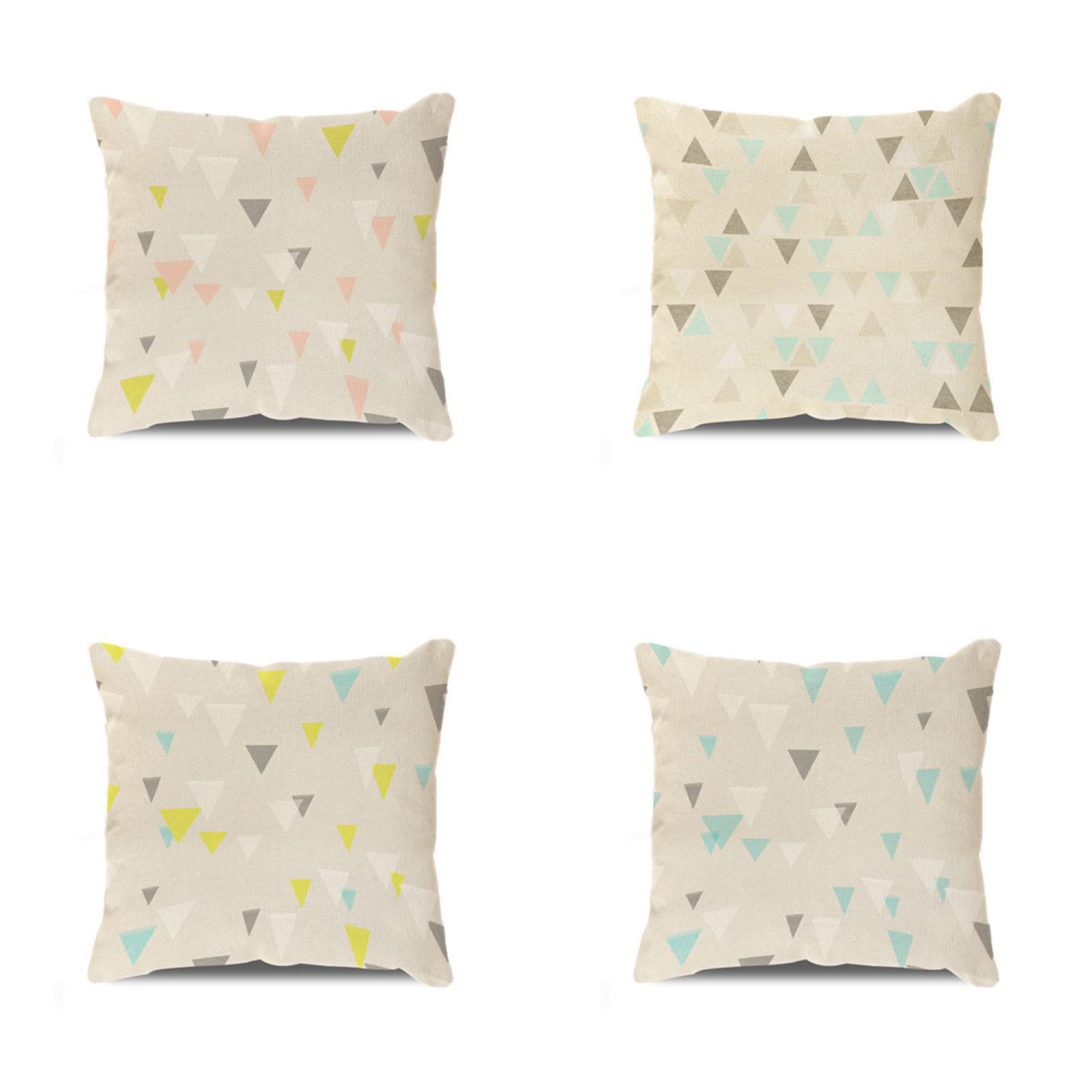 Housse coussins de canapé 55x55 de qualité supérieure en lin tissé double face