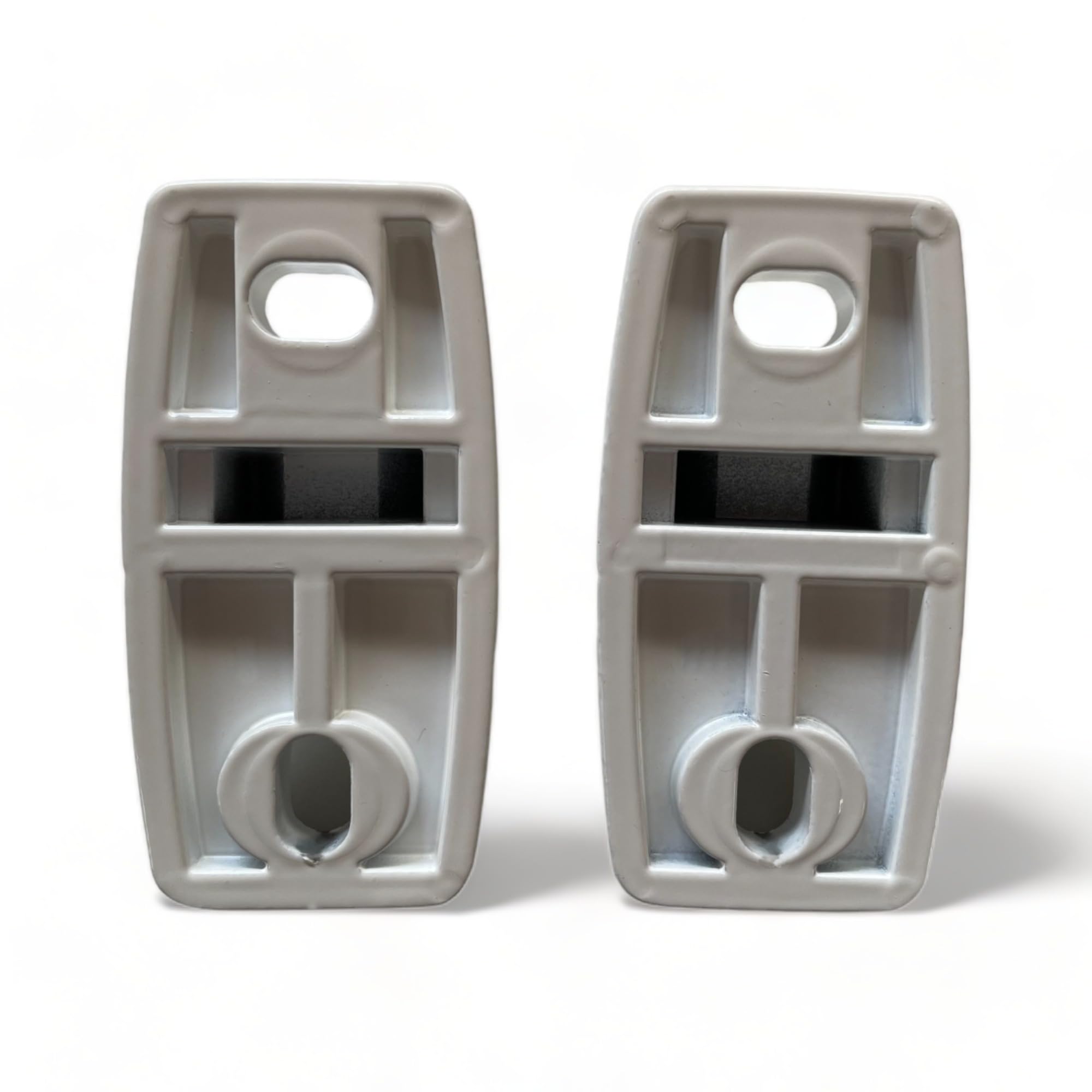 Teletoldo Juego de Terminales Soportes a Pared Blanco | Compatible con Soporte Brazo balcón | Tornillería Incluida | Pack 2 Unidades