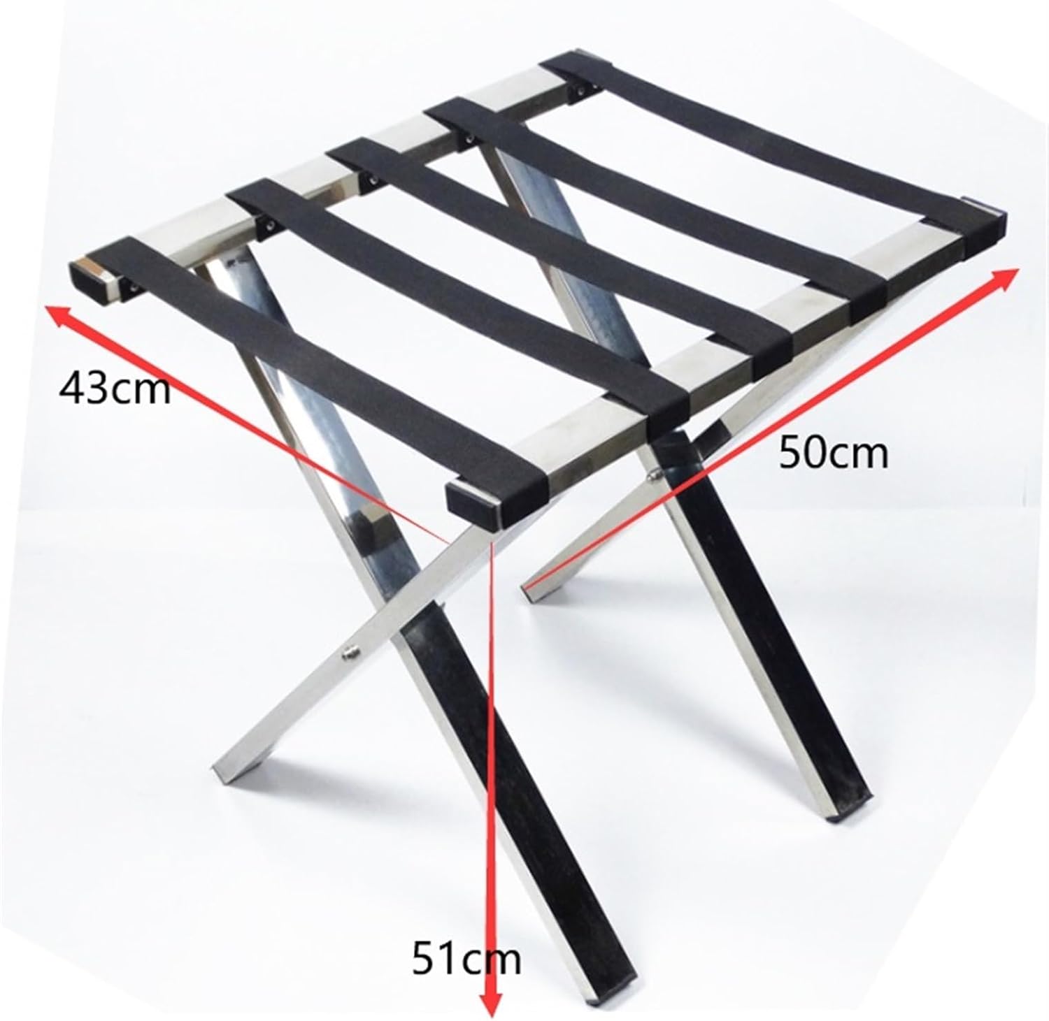 バゲージラック 荷物ラック 荷物置き台 耐久性のあるステンレススチール製スーツケーススタンド 家庭用折りたたみ式荷物ラック 旅行者向