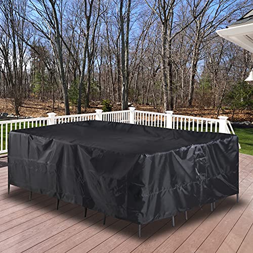 Alster Patio Table Covers Waterproof For 4-6 Seat, Outdoor Furniture Covers(90" L X 63" W X 30" H), Rain Snow Dust Wind-Proof #TOP6